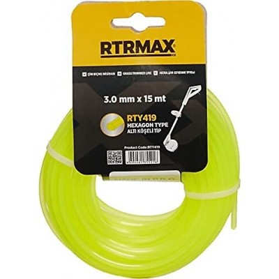 Rtrmax Çim Biçme Misinası Altıgen RTY419 3X15mt