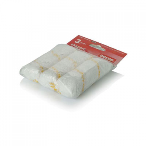 Dekor Export Saten Parmak Rulo Yedeği 3lü 10 CM.
