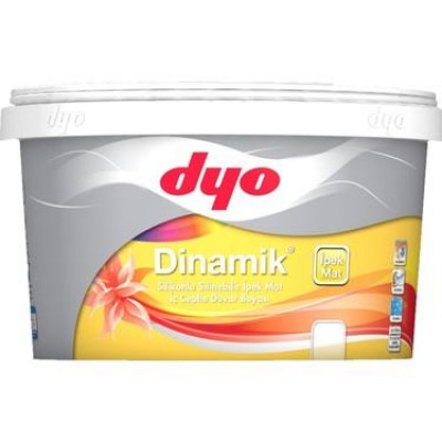 Dyo Dinamik Silikonlu İpekmat İç Cephe Boyası Beyaz 2.5 Lt.