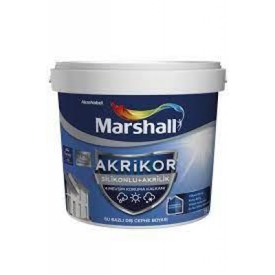 Marshall Akrikor Silikonlu + Akrilik Dış Cephe Boyası Beyaz 15 Lt.