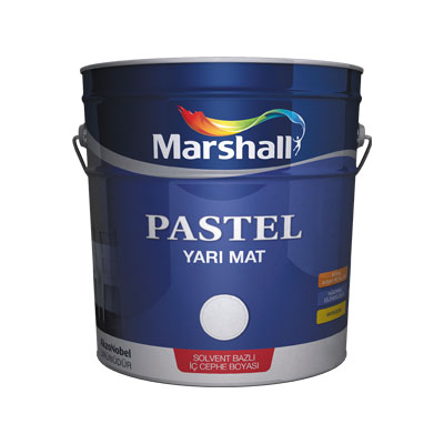 Marshall Pastel Yarımat Sentetik Boya Beyaz 15 Lt.