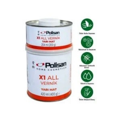 Polisan X1 All Vernik Yarımat 0.6 Kg.
