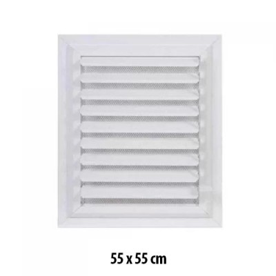 Beyaz Plastik Menfez (Panjur) 55x55
