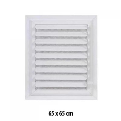 Beyaz Plastik Menfez (Panjur) 65x65
