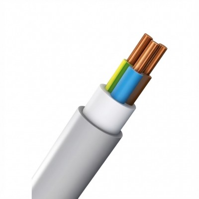 Beyaz Antigron Kablo Bakır 3x2.5 MM NYM (1 Metre)
