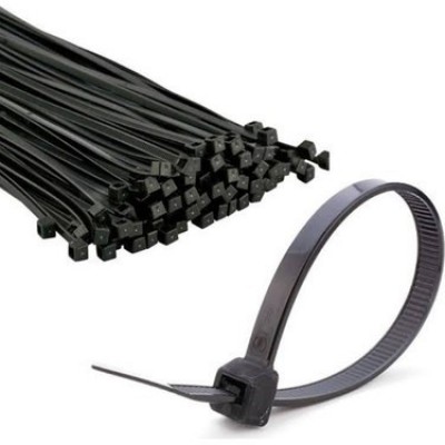 Kablo Bağı (Cırt Kelepçe) Siyah 4.8x250 MM (100Adet)
