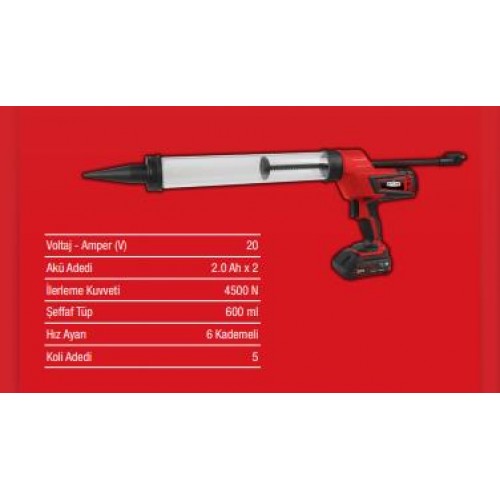 Attlas Pro ATBL 18 CG-600 202C 2Ah. Akülü Silikon Tabancası