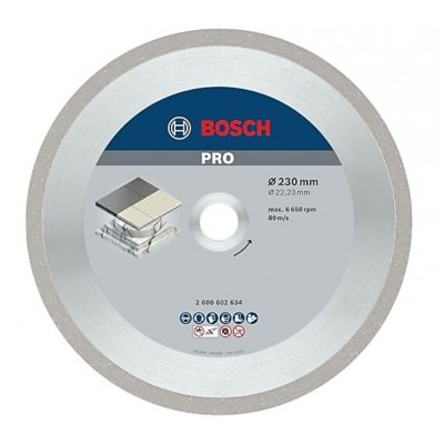 BOSCH Elmas Kesme Disk BFCeramic 230*22,23mm  2.608.602.634