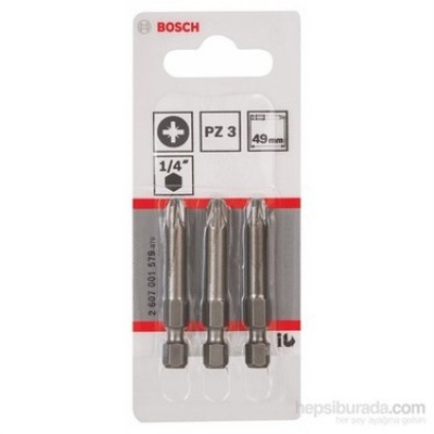 BOSCH ExtraHard Vidalama Ucu PZ3*49Mm 3Lü 2.607.001.579