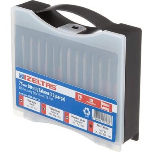 İzeltaş  Bits Uç Takımı 75Mm 13 Parça 4850000713