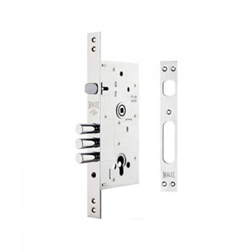Kale Monoblock Çelik Kapı Kilidi bilyalı Barelli 252R BN Saten 60mm
