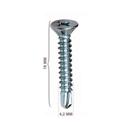 Matkap Uçlu Vida YHB 4.2x16 MM Paket 50 Ad. (+ - )