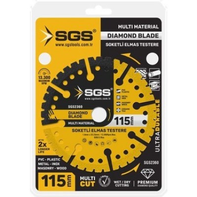 Sgs Çok Amaçlı Multi Material Elmas Kesme Diski 115Mm. SGS2360