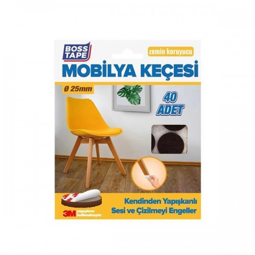 Boss Tape Mobilya Keçesi Kahve 25MM Dairesel BT-03018