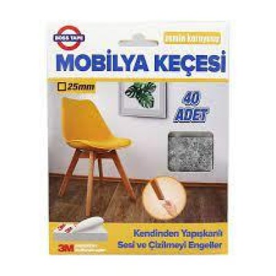 Boss Tape Mobilya Keçesi Kahve 25MM Kare BT-03024