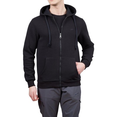 Alpinist Covert Tam Fermuarlı Erkek Sweatshirt 3XL Beden Siyah