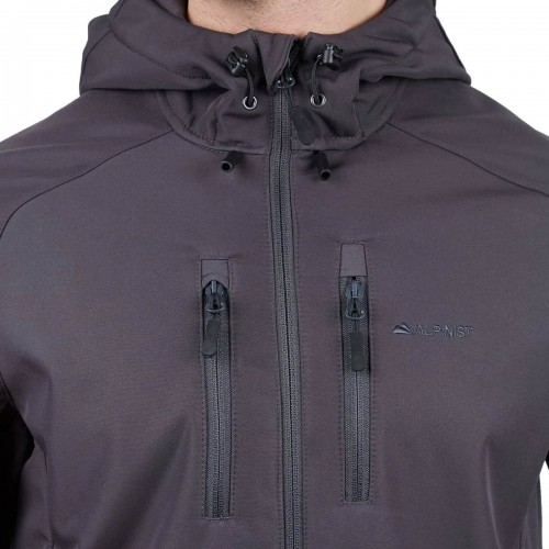 Alpinist Peak Softshell Erkek Outdoor Mont 3XL Beden Antrasit